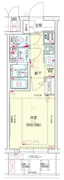 4階の間取り図