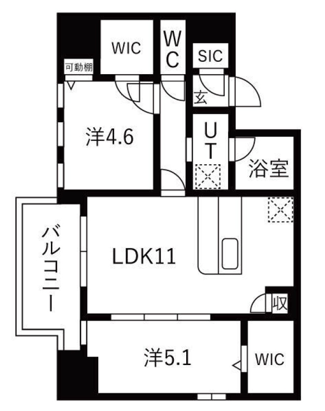 8階の間取り図