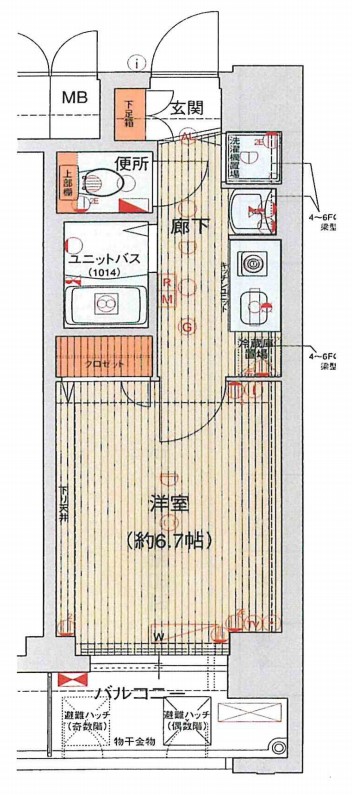 4階の間取り図