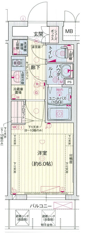 6階の間取り図