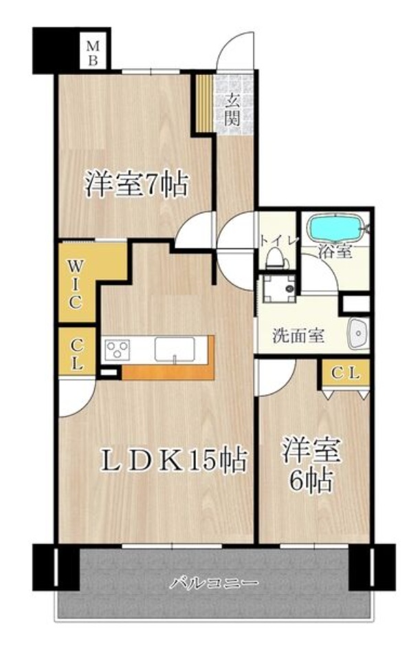 2階の間取り図