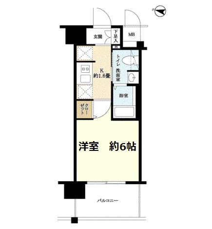 6階の間取り図