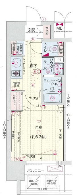 4階の間取り図