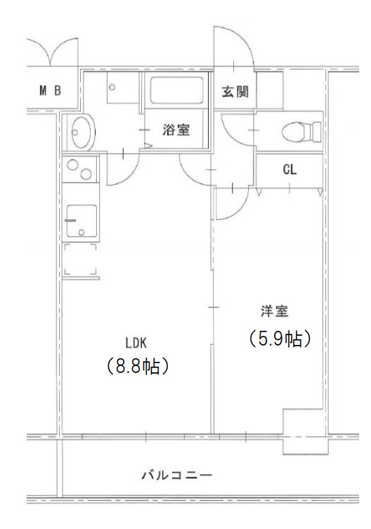 8階の間取り図