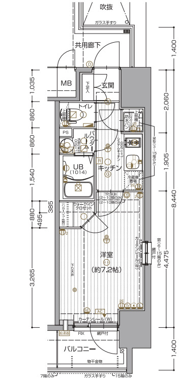 8階の間取り図