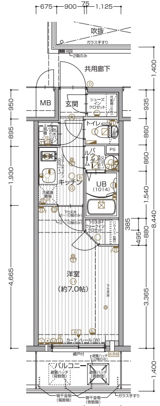 4階の間取り図