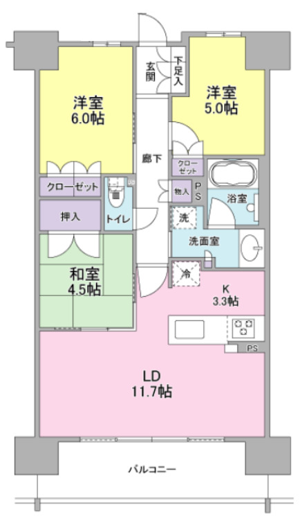 3階の間取り図