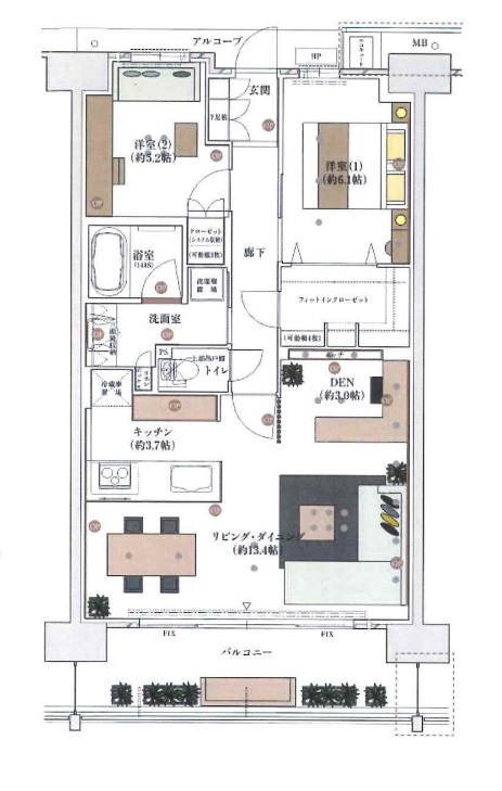 7階の間取り図