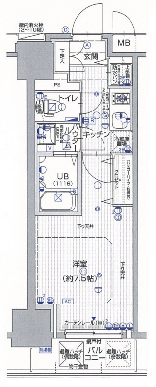 8階の間取り図