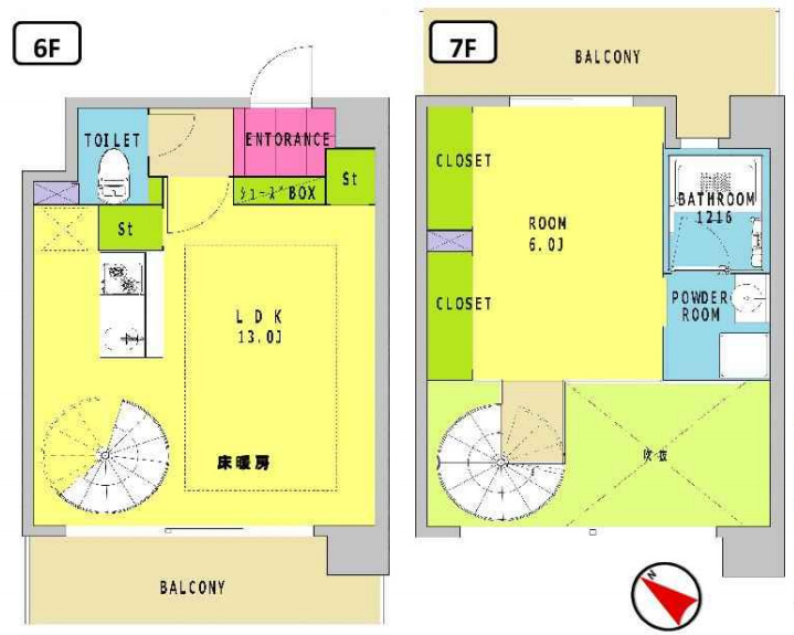 6階の間取り図