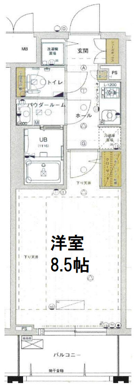 8階の間取り図