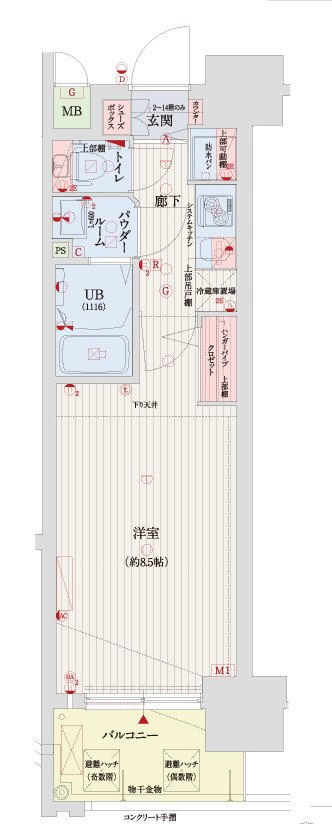 13階の間取り図