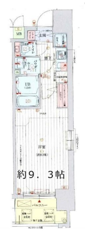 8階の間取り図