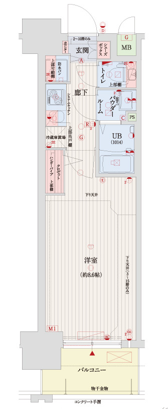 8階の間取り図