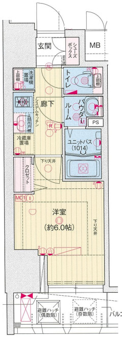 6階の間取り図