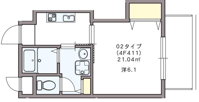 洋室6.1帖 オリエンタル福島