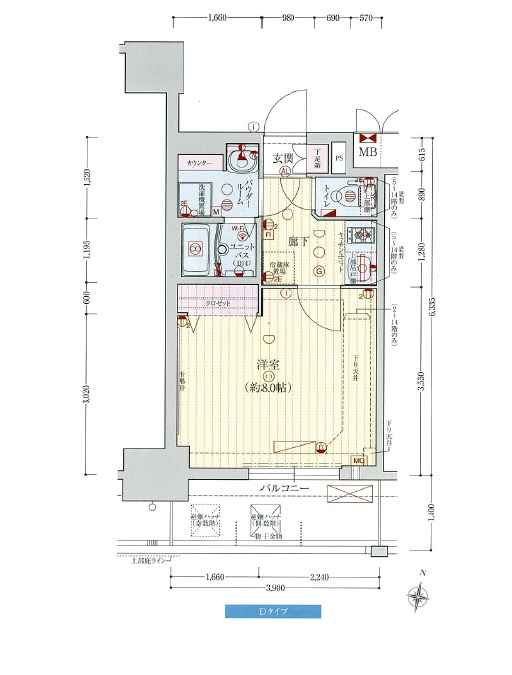 4階の間取り図
