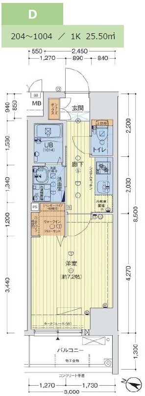 7階の間取り図