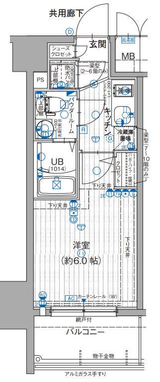 6階の間取り図
