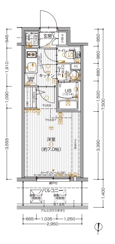 2階の間取り図
