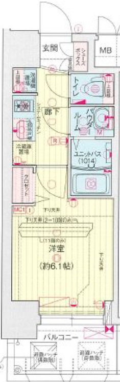 6階の間取り図