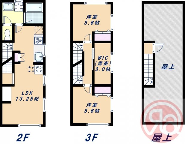 -階の間取り図