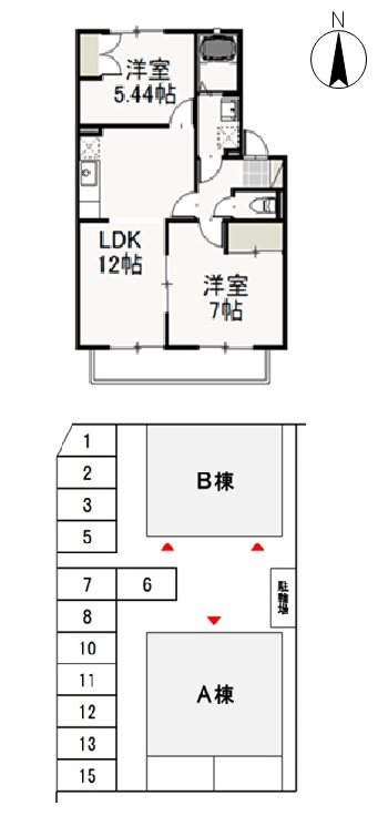 2階の間取り図