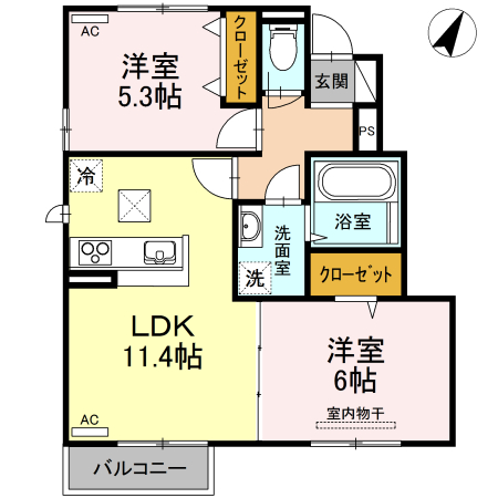1階の間取り図
