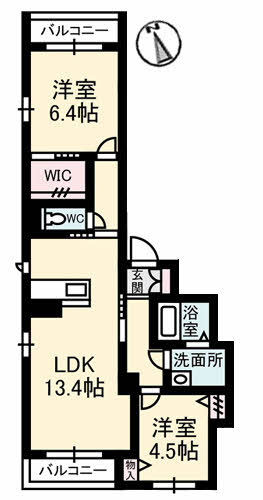 2階の間取り図