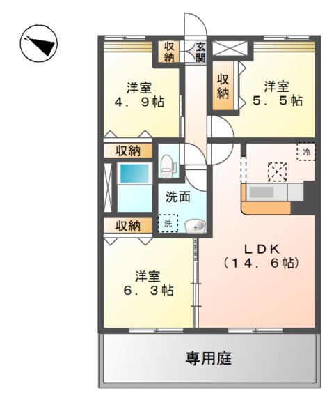1階の間取り図