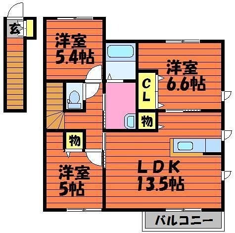 2階の間取り図