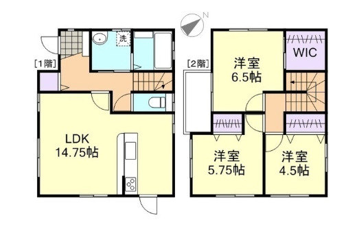 -階の間取り図