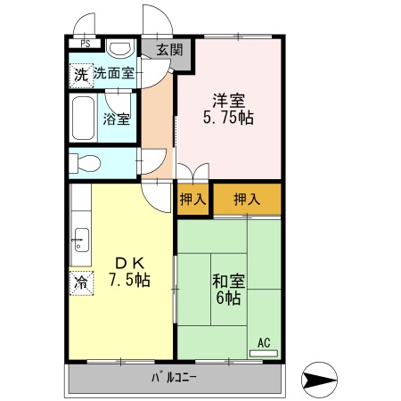 2階の間取り図
