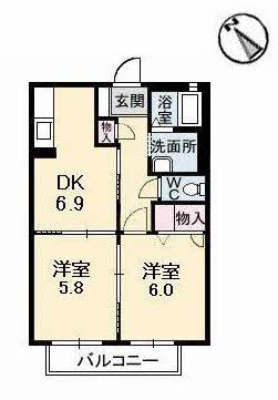 2階の間取り図