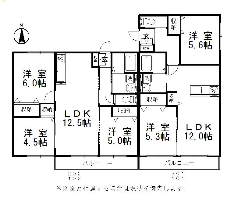 1階の間取り図