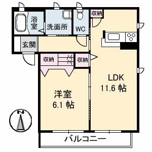 2階の間取り図