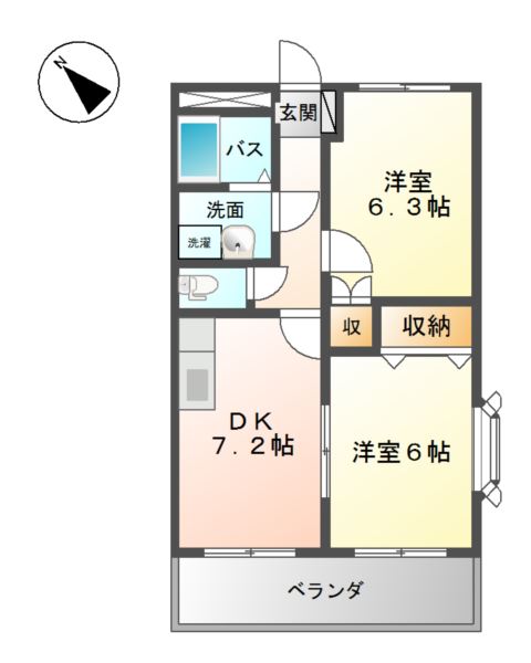 2階の間取り図