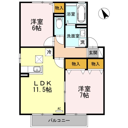1階の間取り図