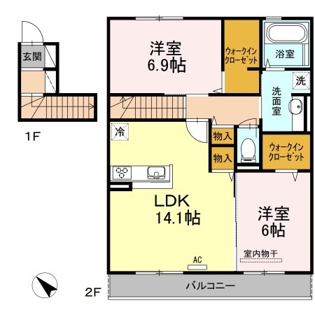 2階の間取り図