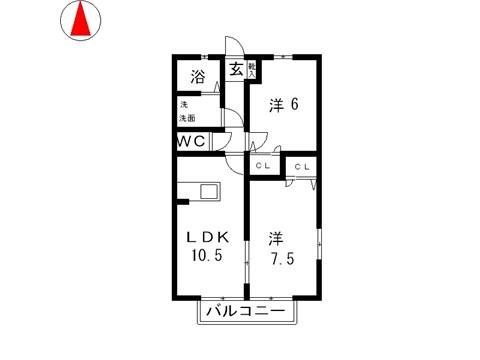 2階の間取り図