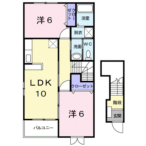 2階の間取り図