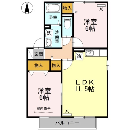 2階の間取り図