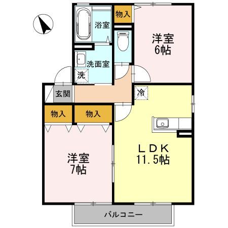 2階の間取り図