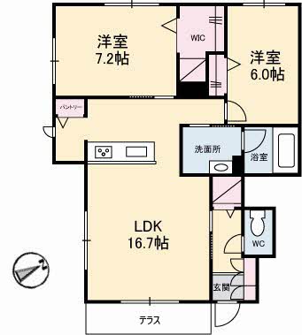 1階の間取り図