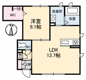 1階の間取り図