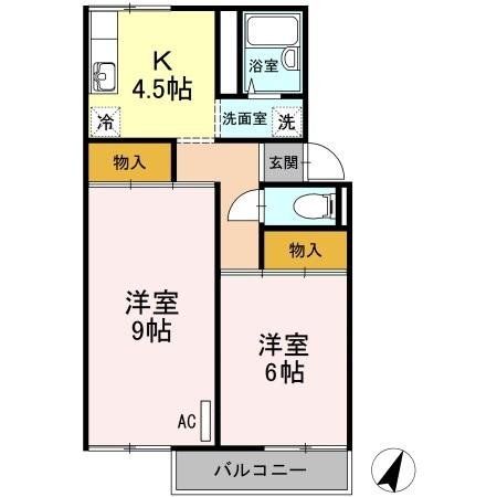 2階の間取り図