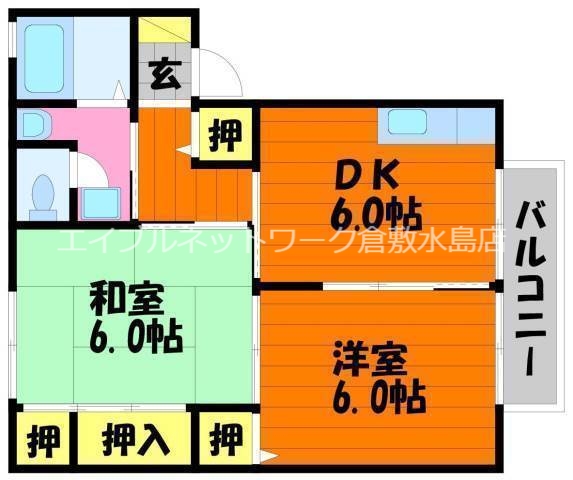 2階の間取り図