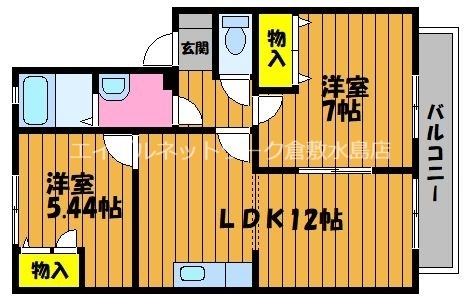 2階の間取り図