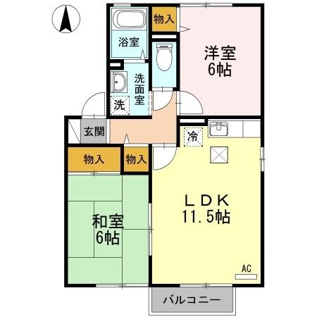 2階の間取り図