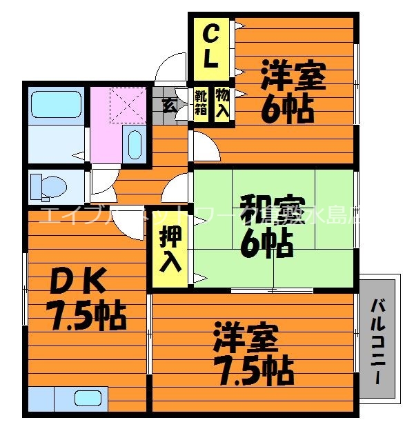 2階の間取り図
